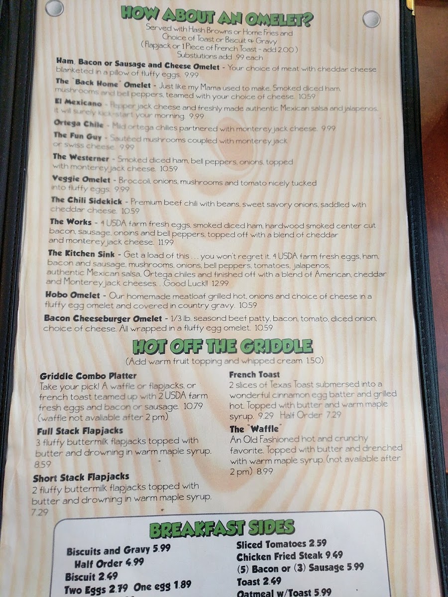 Menu Evergreen Cafe & Racoon Saloon-10