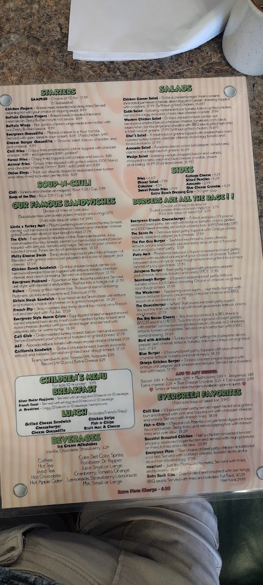 Menu Evergreen Cafe & Racoon Saloon-6